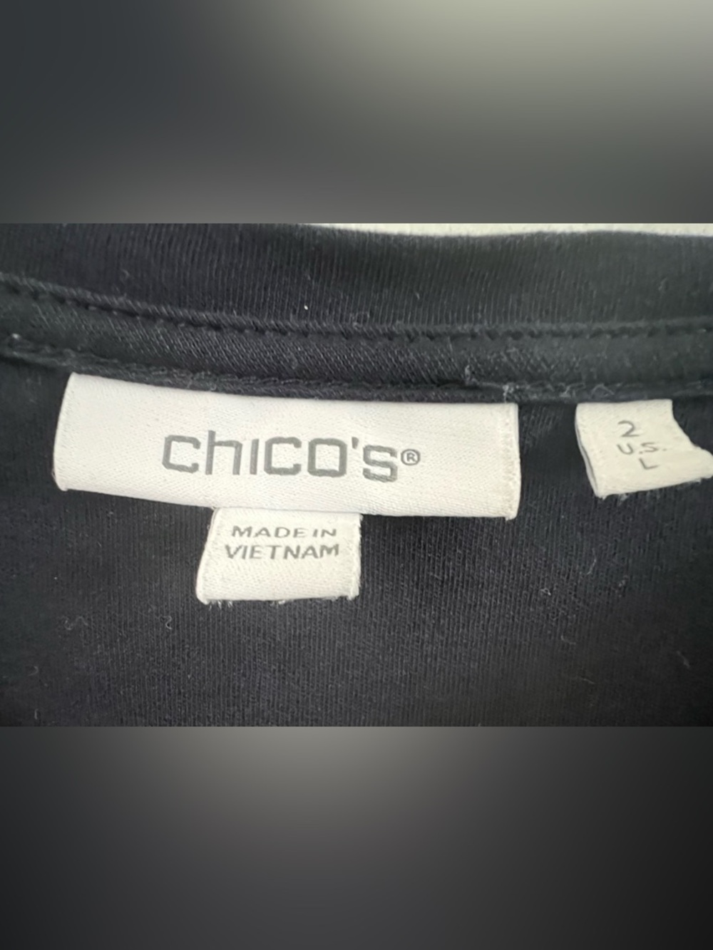 Chico’s Navy Flutter Top - Picture 4 of 5